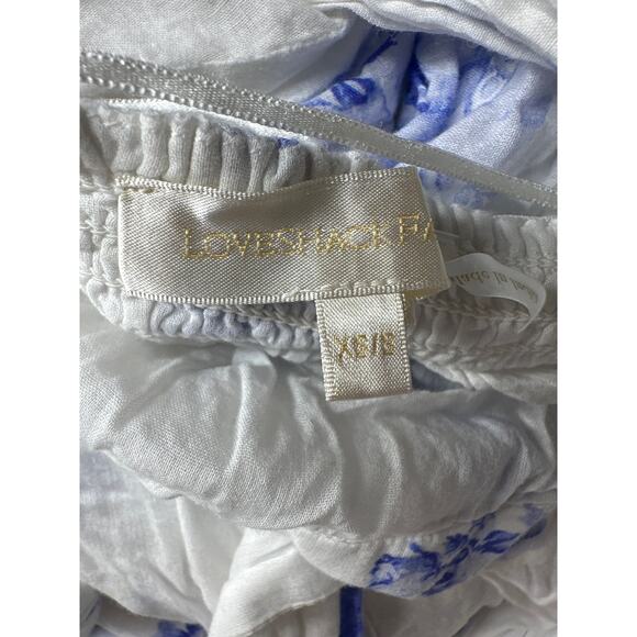 LoveShackFancy Lilah Dress Floral Halter Tie Maxi Victorian Blue White XS / S - Picture 9 of 12